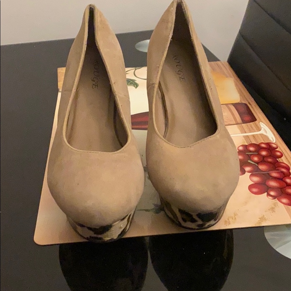 Cheetah platform shoes ,